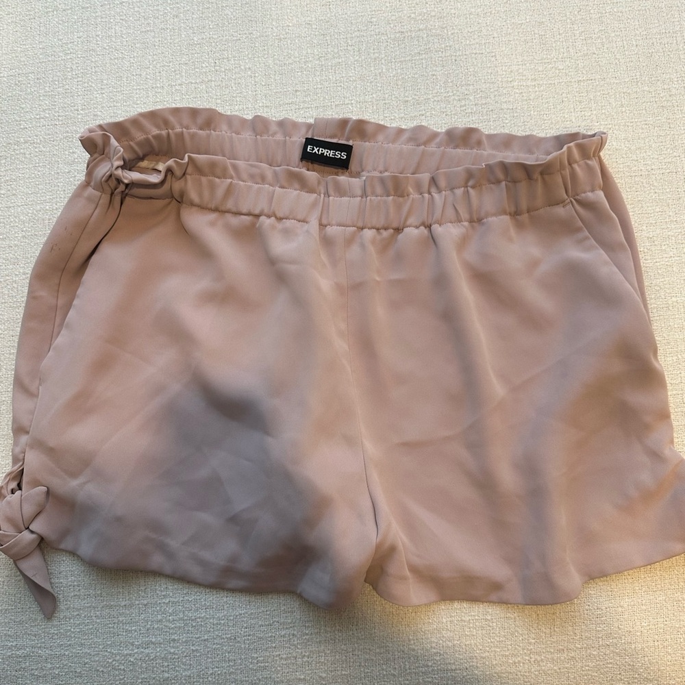 Express Dusty Pink High Waist Shorts with Elastic Waistband